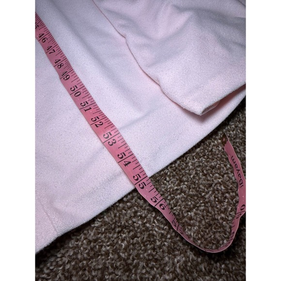 Vintage Its A Charm Pink Fleece Half Zip Nightgown Robe House Coat Medium Cozy - Picture 8 of 10